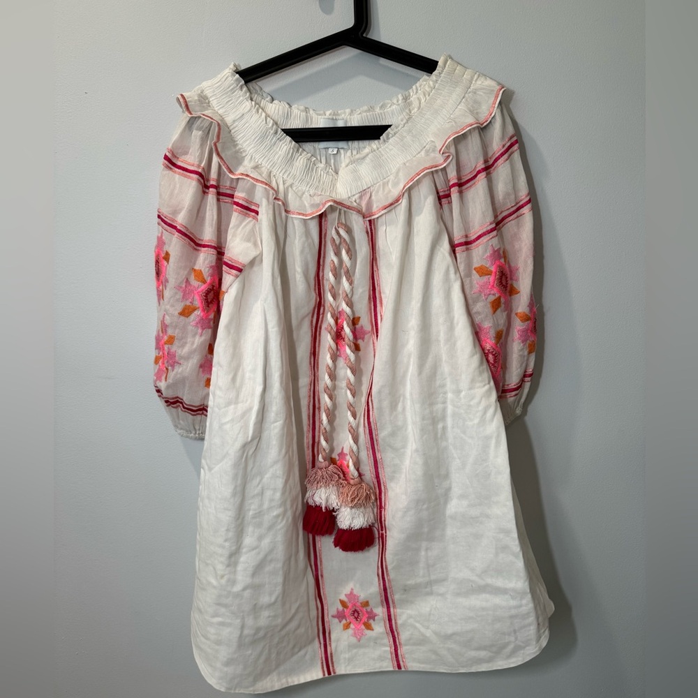 MISA Embroidered Dress. Small.